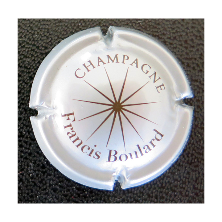 Capsule Muselet de bouteille de champagne BOULARD Francis n° 5 Argent et marron