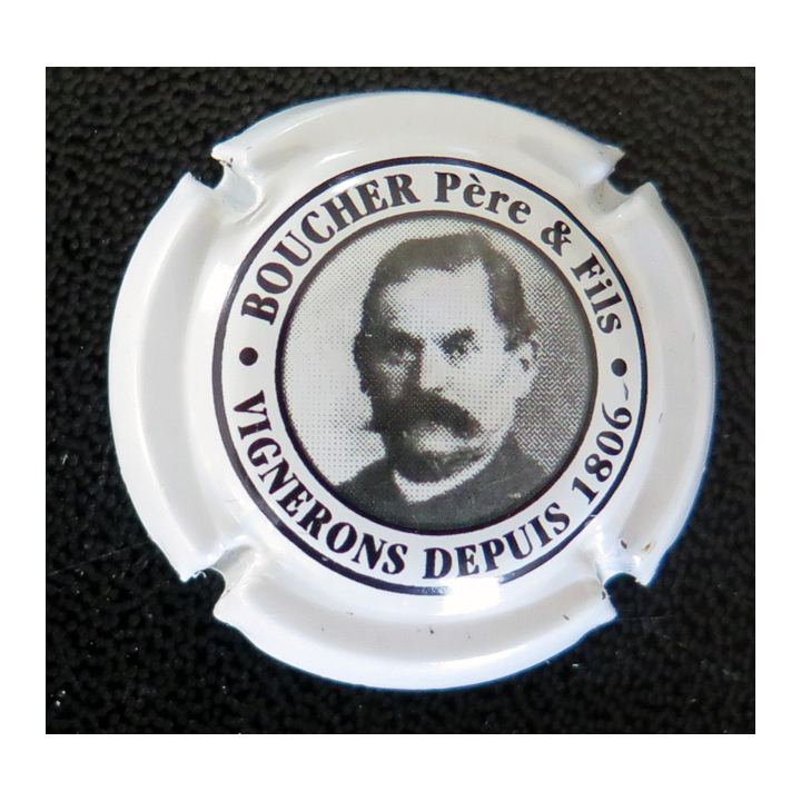 Capsule Muselet de bouteille de champagne BOUCHER Père & Fils n° 5a épi à droite
