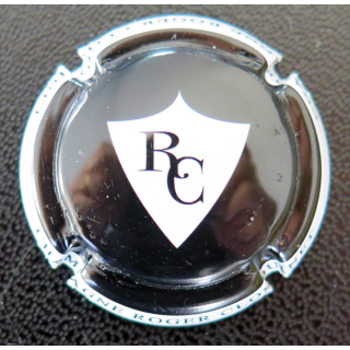 Capsule Muselet de bouteille de champagne CLOSQUINET Roger n° 7 Noir et blanc