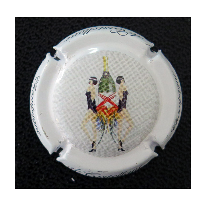 Capsule Muselet de bouteille de champagne De CASTELLANE n° 98f polychrome lettres fantaisies