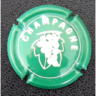 Capsule Muselet de bouteille de champagne GENERIQUE n° 637 vert et blanc