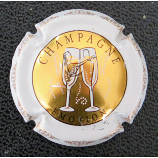 Capsule Muselet de bouteille de champagne GENERIQUE n° 659 Cuvée émotion Fond Or brillant