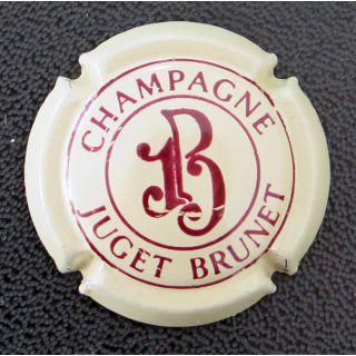Capsule Muselet de bouteille de champagne JUGET-BRUNET n° 4 Crème et marron
