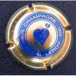 Capsule Muselet de bouteille de champagne DUVAL-LEROY n° 29 Bleu contour or
