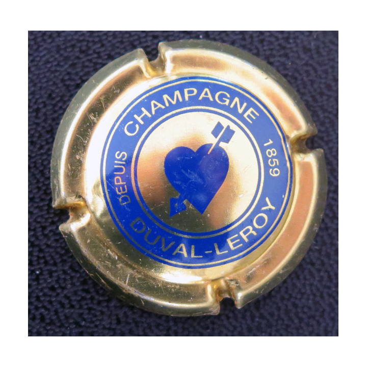 Capsule Muselet de bouteille de champagne DUVAL-LEROY n° 29 Bleu contour or