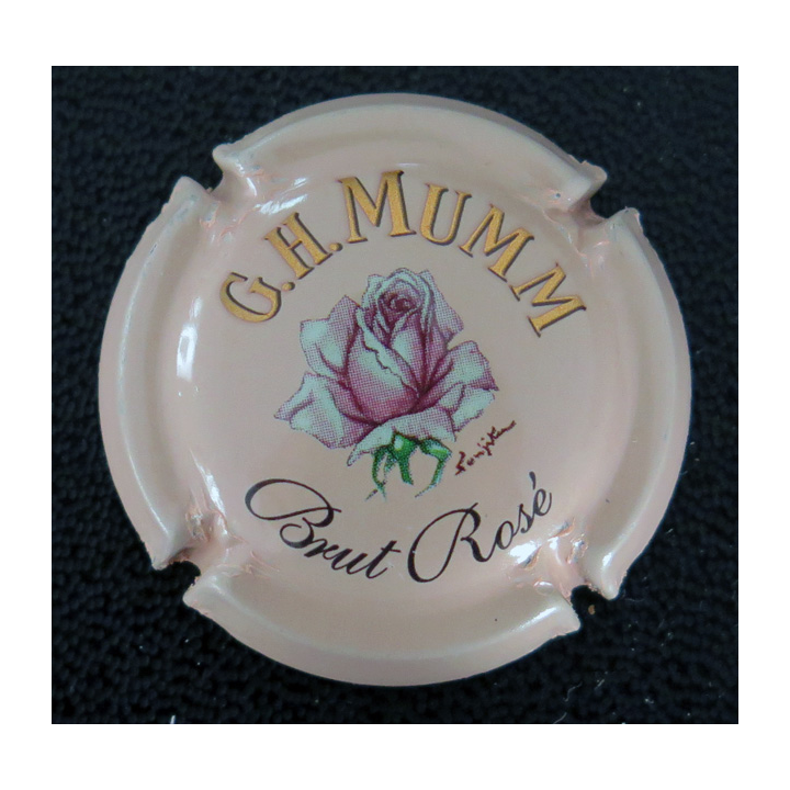 Capsule Muselet de bouteille de champagne G. H MUMM & C° n° 133 Rose rouge
