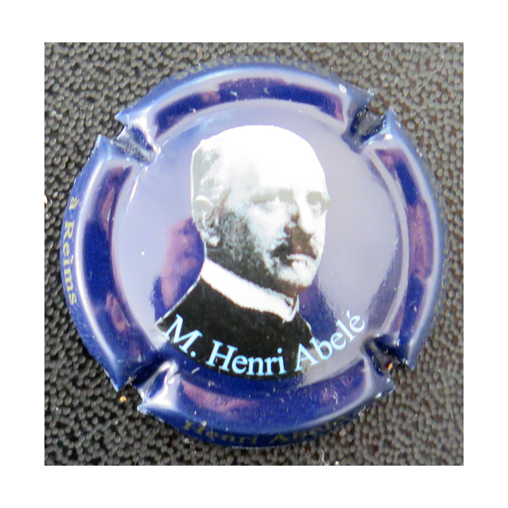Capsule Muselet de bouteille de champagne ABELÉ Henri n° 39 Portrait gris