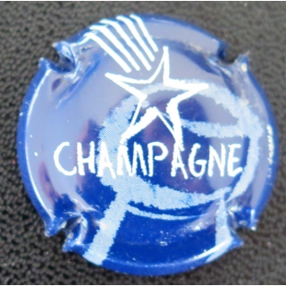 Capsule Muselet de bouteille de champagne GENERIQUE n° 737 Bleu-nuit et blanc