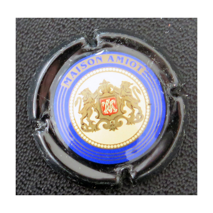 Capsule Muselet de bouteille de mousseux LA VEUVE AMIOT n° 43 contour bleu foncé