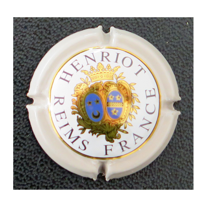 Capsule Muselet de bouteille de champagne HENRIOT n° 44 Gris Or et bleu
