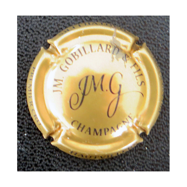 Capsule Muselet de bouteille de champagne GOBILLARD J.M. et Fils n° 29a Or et noir