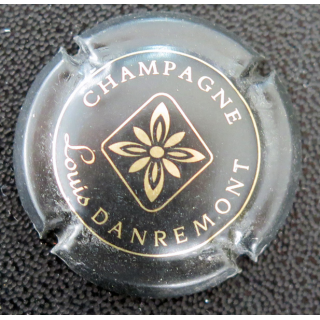 Capsule Muselet de bouteille de champagne DANREMONT Louis n° 3 Noir mat et Or