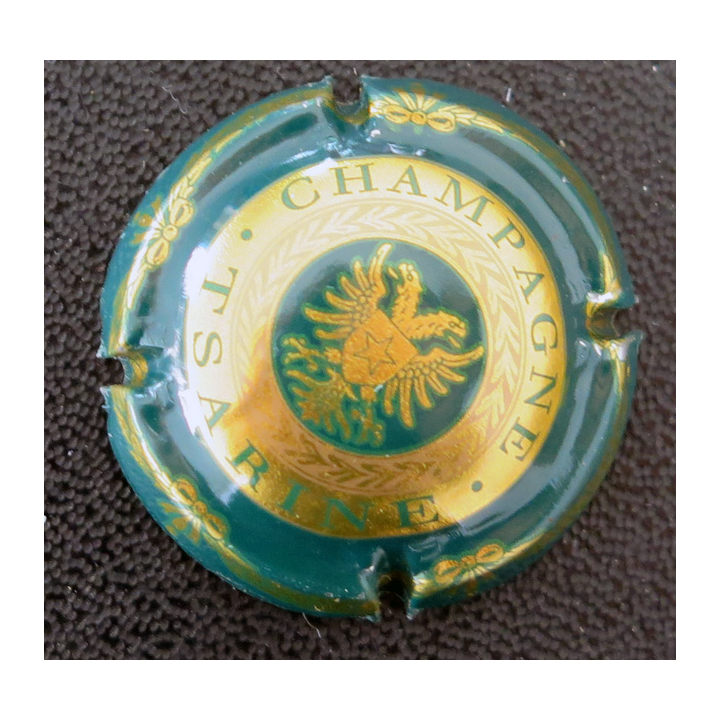 Capsule Muselet de bouteille de champagne TSARINE n° 7 contour vert