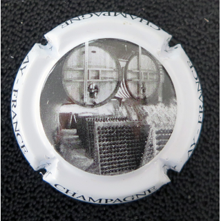 Capsule Muselet de bouteille de champagne AY n° 11 Blanc et Noir