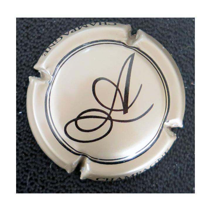 Capsule Muselet de bouteille de champagne AUTREAU n° 15 Gris et Noir