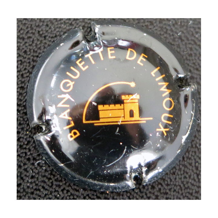 Capsule Muselet de bouteille de Mousseux ANTECH Blanquette de Limoux n° 14 Noir et Or-cuivré