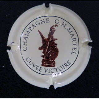 Capsule Muselet champagne G.H. Martel n° 24b fond crème cuvée victoire