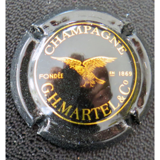 Capsule Muselet de bouteille de champagne MARTEL G. H. et C° n° 26 Noir et Or