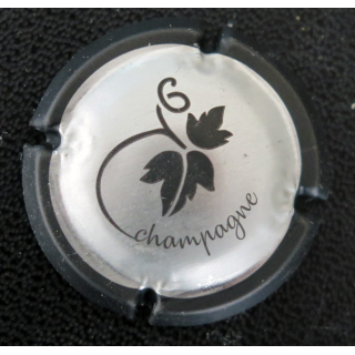 Capsule Muselet de bouteille de champagne GENERIQUE SOFT n° 1038 Argent contour noir