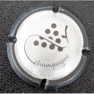 Capsule Muselet de bouteille de champagne GENERIQUE SOFT n° 1041 Argent contour noir