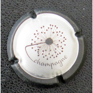 Capsule Muselet de bouteille de champagne GENERIQUE SOFT n° 1040 Argent contour noir