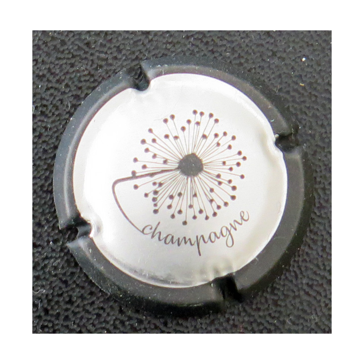 Capsule Muselet de bouteille de champagne GENERIQUE SOFT n° 1040 Argent contour noir