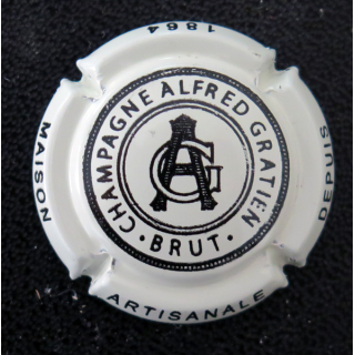 Capsule Muselet de bouteille de Champagne GRATIEN Afred n° 19a Blanc (crème pâle) brut