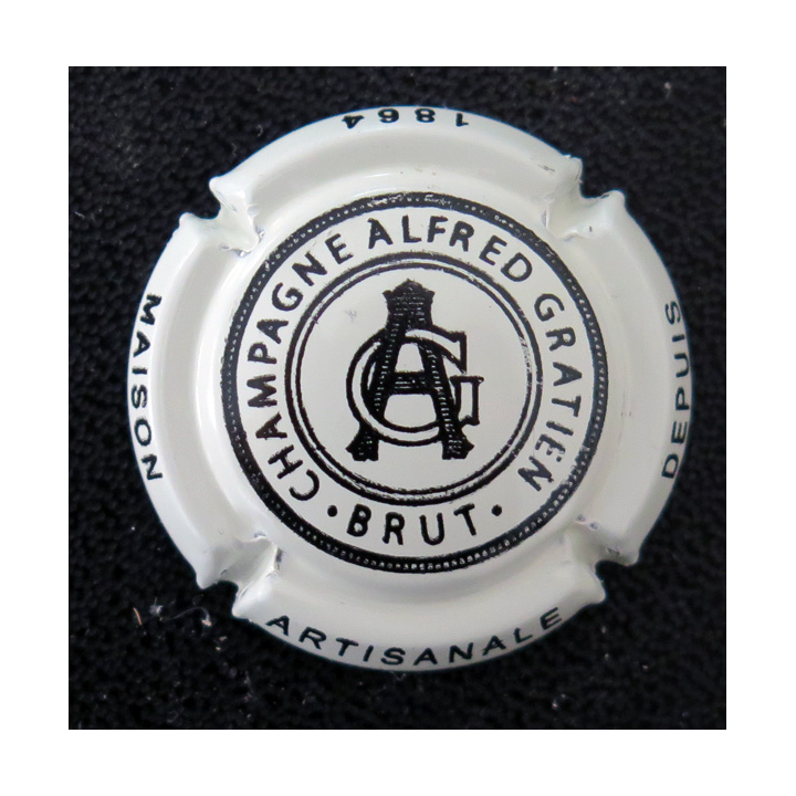 Capsule Muselet de bouteille de Val de Loire GRATIEN Afred n° 19a Blanc (crème pâle) brut