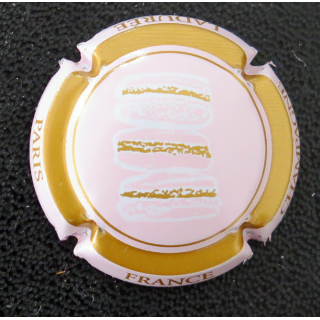 Capsule Muselet de bouteille de champagne MIGNON Pierre n° S56d Ladurée Rose foncé et or bronze