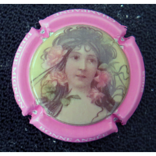 Capsule Muselet de bouteille de champagne MIGNON Pierre n° 247a Bonne année 2023 contour rose