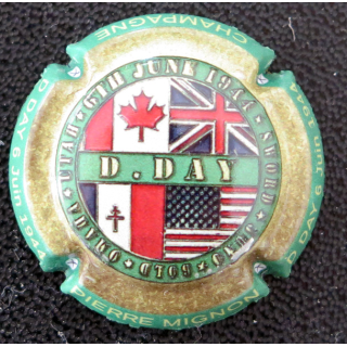 Capsule Muselet de bouteille de champagne MIGNON Pierre n° 295 D DAY 6 juin 1944