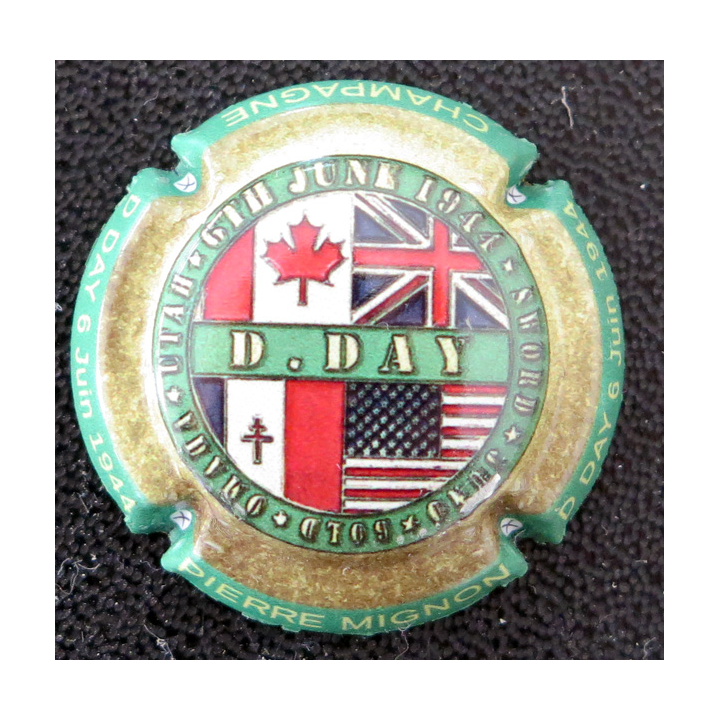 Capsule Muselet de bouteille de champagne MIGNON Pierre n° 295 D DAY 6 juin 1944