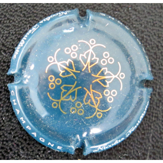 Capsule Muselet de bouteille de champagne Nicolas FEUILLATTE n° 60e bleu foncé et or