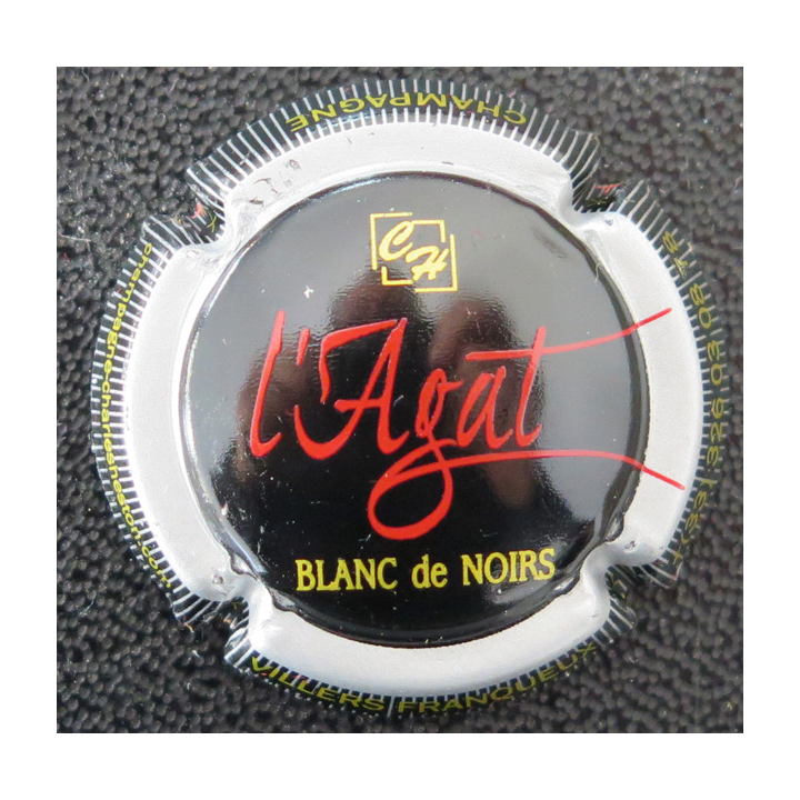 Capsule Muselet de bouteille de champagne SIX COTEAUX CHARLES HESTON n° 65 L'Agat Blanc de Noirs