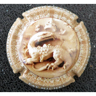 Capsule Muselet de bouteille de champagne FAŸ Michel n° 60e contour marron