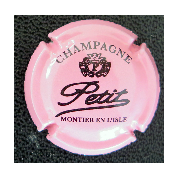 Capsule Muselet de bouteille de champagne PETIT Fabrice n° 2f rose et noir