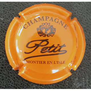 Capsule Muselet de bouteille de champagne PETIT Fabrice n° 2e orange et noir