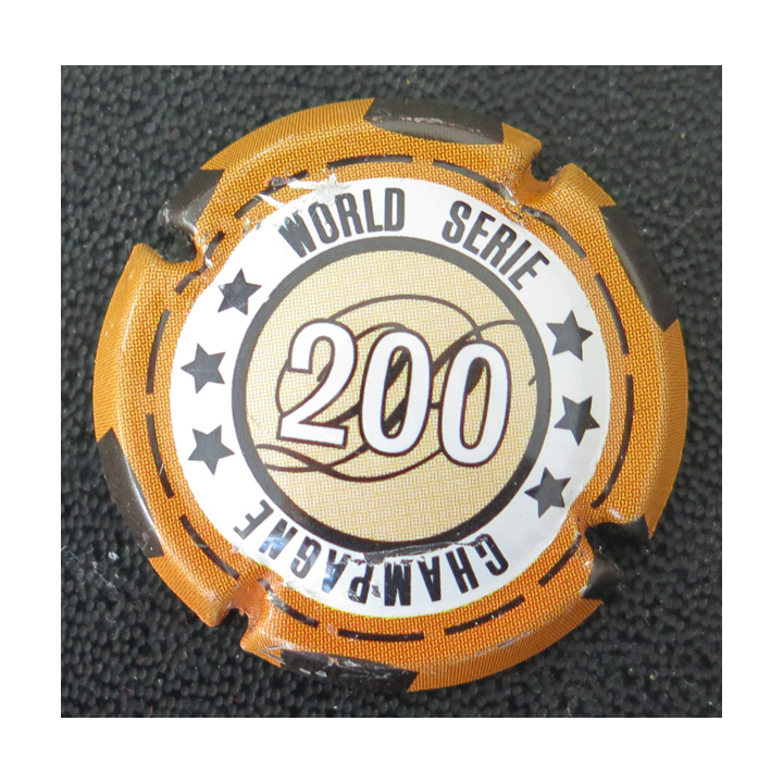 Capsule Muselet de bouteille de champagne GENERIQUE n° 824q jeton de casino - 200, ca-1