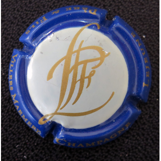 Capsule Muselet de bouteille de champagne LEJEUNE Père et fils n° 28 contour bleu