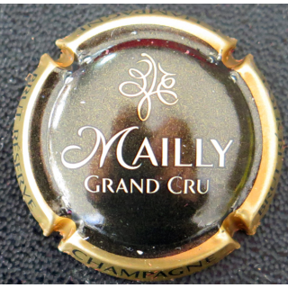 Capsule Muselet de bouteille de champagne MAILLY n° 21d marron métallisé contour or