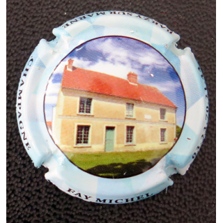 Capsule Muselet de bouteille de champagne FAŸ Michel n° A 19 Maison contour bleu pâle