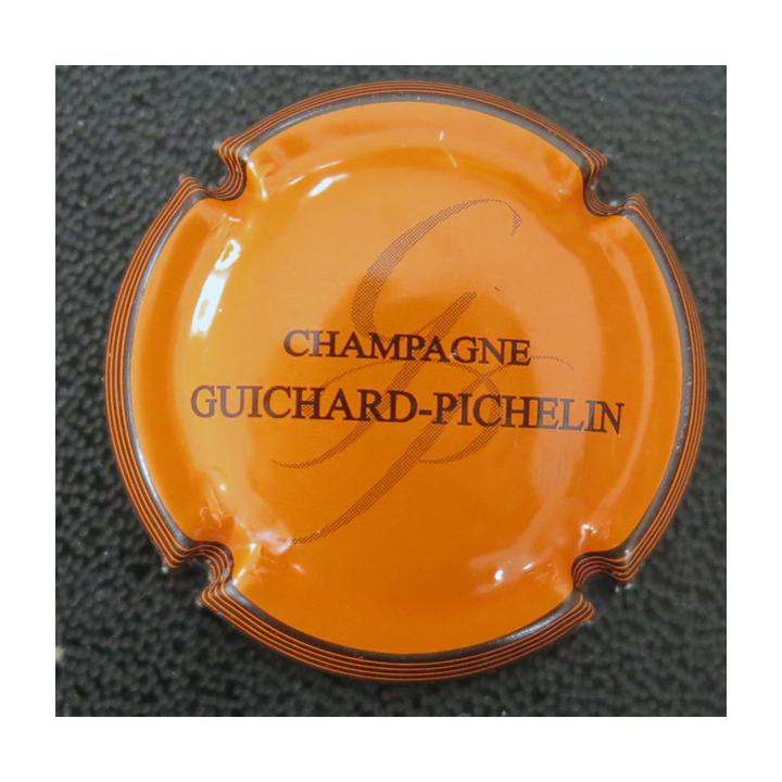 Capsule Muselet de bouteille de champagne GUICHARD-PICHELIN n° 2a orange contour noir
