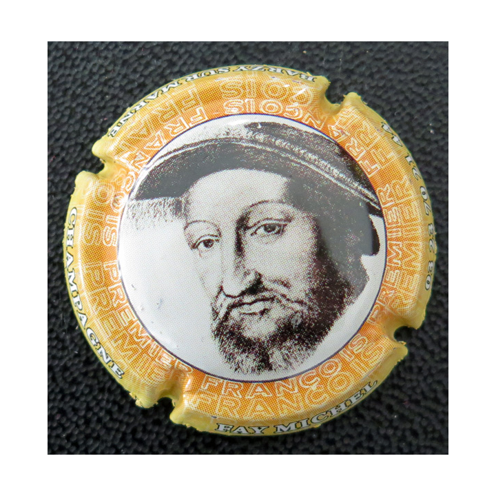 Capsule Muselet de bouteille de champagne FAŸ Michel n° 60g contour abricot