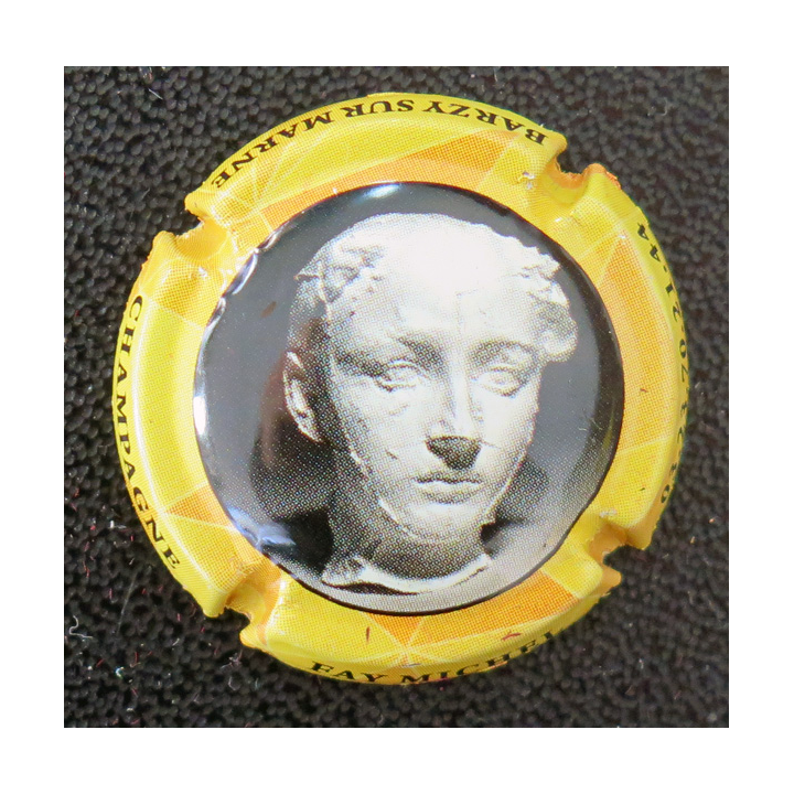 Capsule Muselet de bouteille de champagne FAŸ Michel n° 61e contour jaune