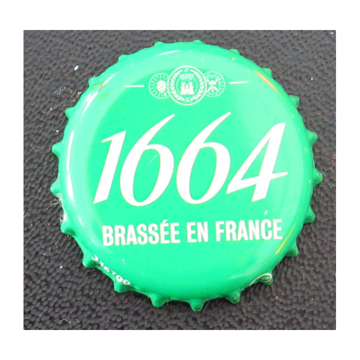 Capsule de bouteille de bière 1664 Vert et blanc