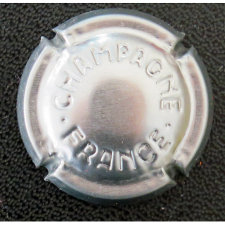 Capsule Muselet de bouteille de champagne GENERIQUE n° 381a métal petites lettres estampées en creux, M et N large