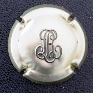 Capsule Muselet de bouteille de champagne ROEDERER Louis n° 122b or pâle et marron estampée