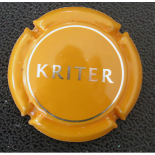 Capsule Muselet de bouteille de Mousseux KRITER n° 20 Orange pâle et métal