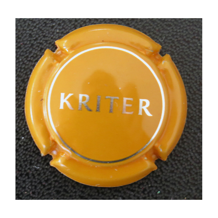 Capsule Muselet de bouteille de Mousseux KRITER n° 20 Orange pâle et métal