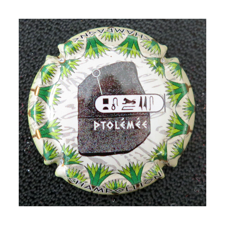 Capsule Muselet de bouteille de champagne GENERIQUE n° 1292b Champollion La pierre de Rosette